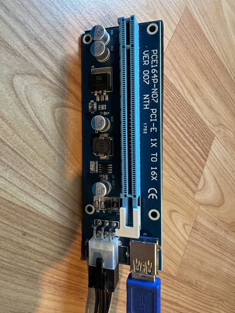 Riser Card PCI-E 1x- 16x cablu USB 3.0