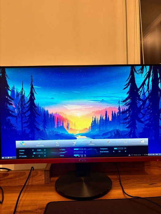 Monitor Gaming TN AOC 24.5", Full HD, 1 ms, 75 Hz, Display Port