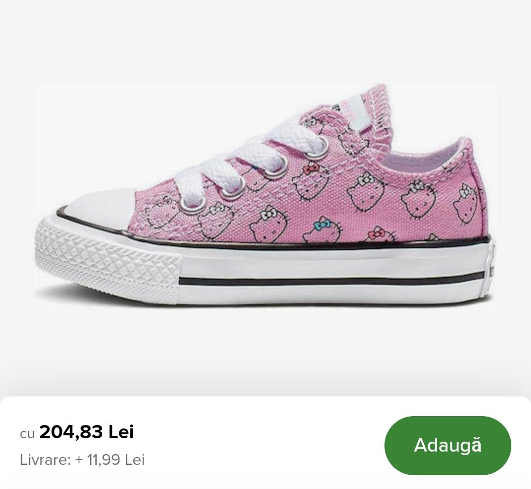 Tenesi Hello Kitty Converse mărimea 31