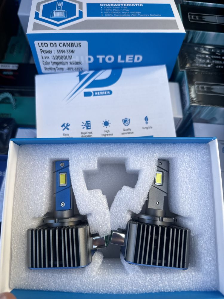 Becuri led D1s D2S D3S D2R canbus fara eroare de bec ars