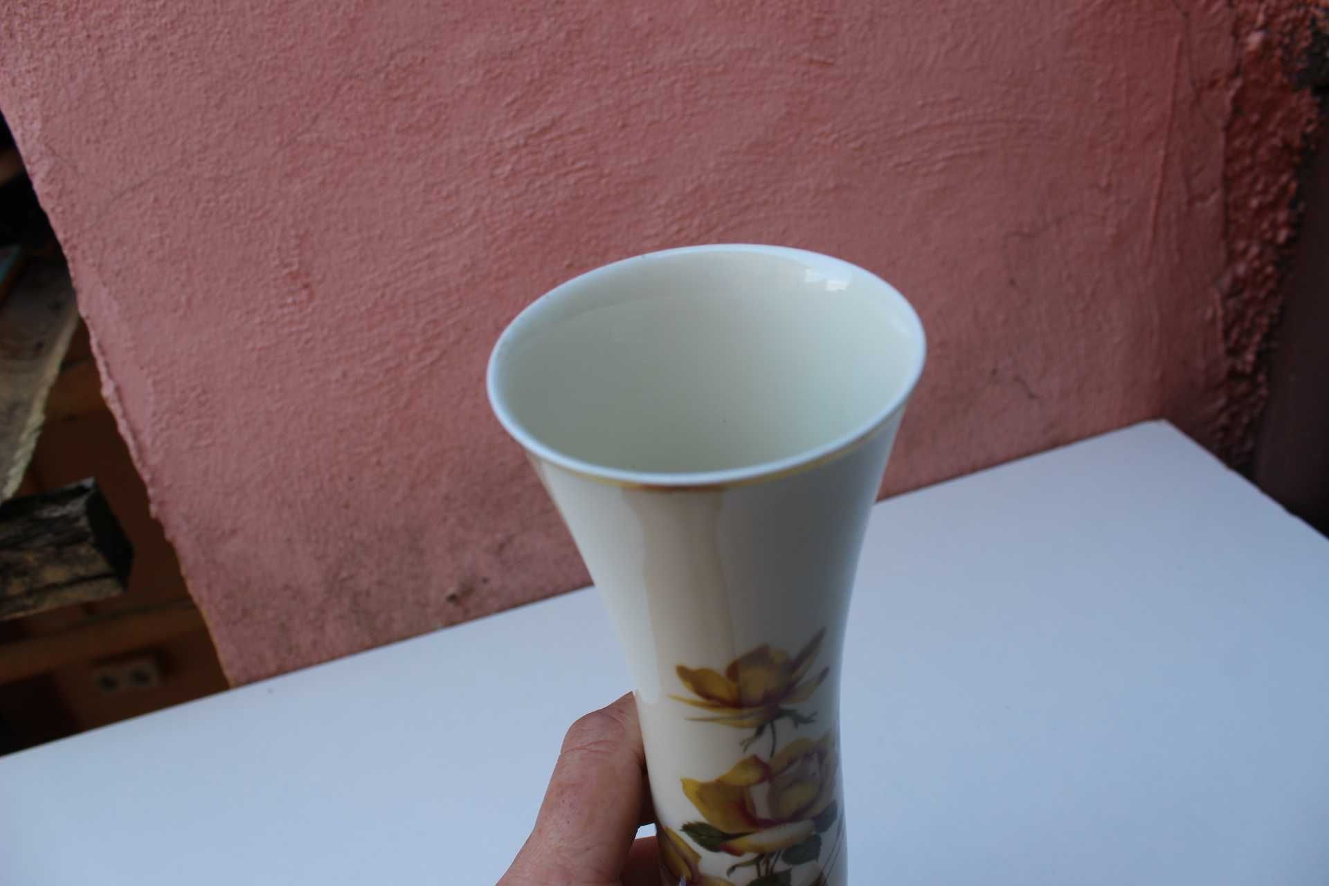 Vas flori portelan colectie ROSENTHAL Ivory Selb Plossberg Yellow Rose
