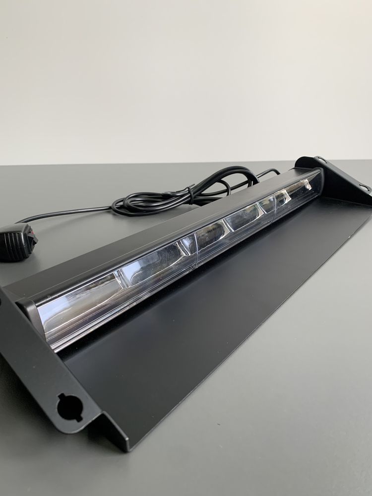 Stroboscop auto parbriz 18 LED-uri rosu albastru 50 cm