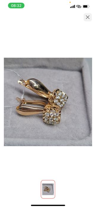 Сережки 2,7гр 100тысяч новые с биркой