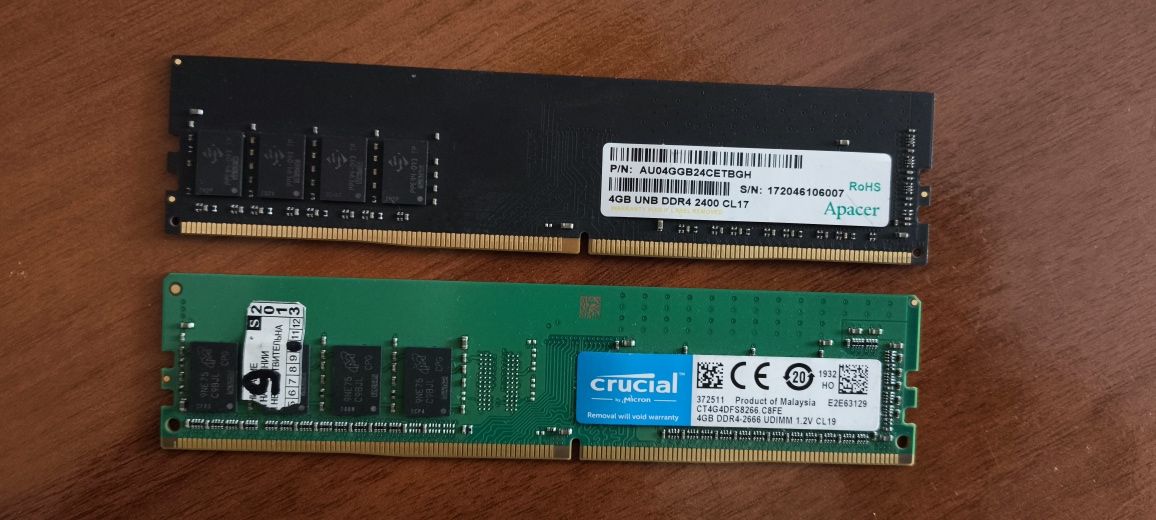 Продам ОЗУ 4+4gb ddr4