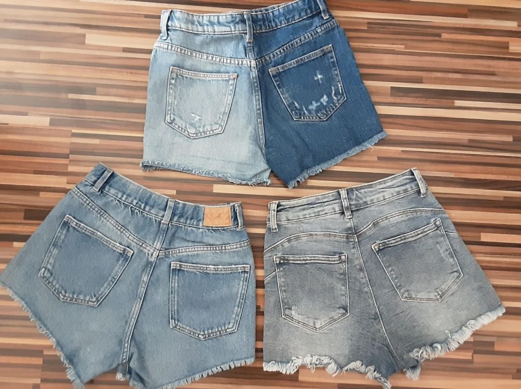 (XS) ZARA-H&M къси дънки 3чифта за 15.00лв