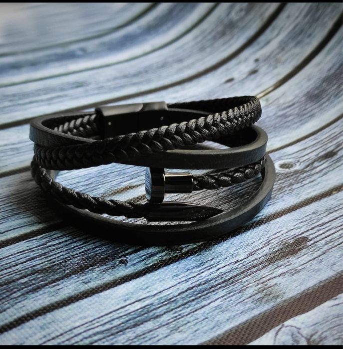 Браслет Cartier мужской кожаный новый