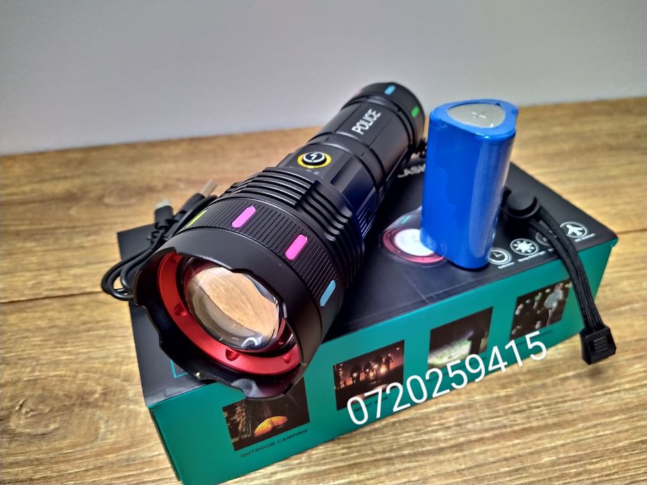 Lanterna Police Profesionala cu Led Tip Laser de putere mare