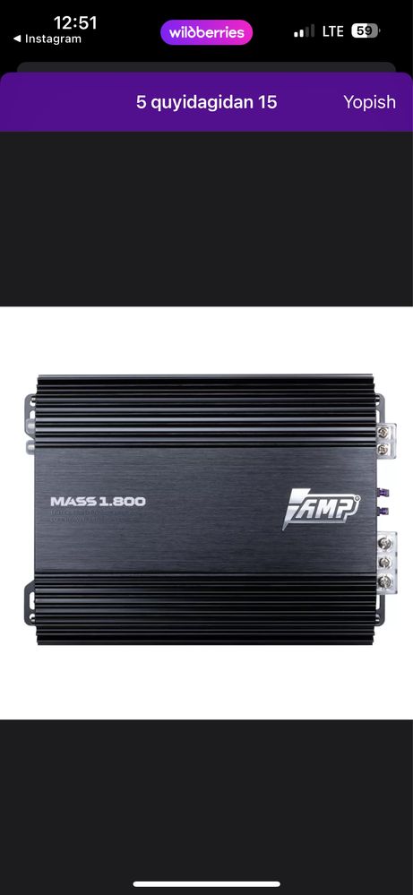 Amp 1.800 monoblok yangi