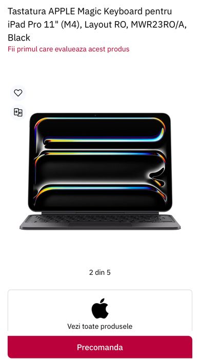 Tastatura APPLE Magic Keyboard pentru iPad Pro 11" (M4), ANGLIA, Uk