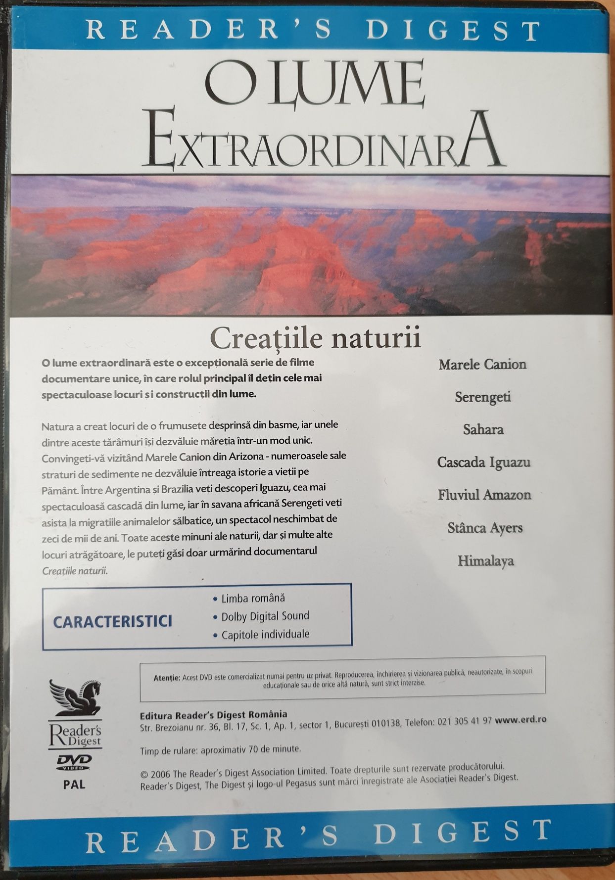 DVD uri cu documentare "Creatiile naturii si ale omului"