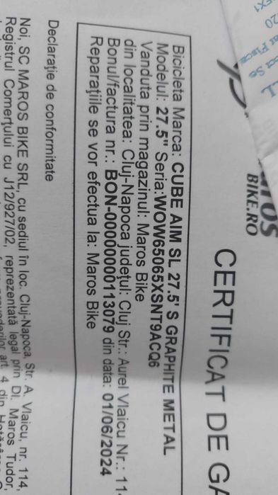 Vand 2 biciclete -  CUBE AIM 2.800lei si CUBE ATTENTION 2.400 lei