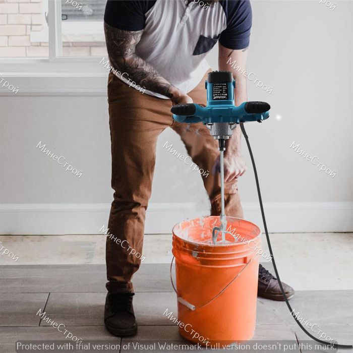 Строителен миксер Makita 2400W Електрически бъркалка за бетон МАКИТА