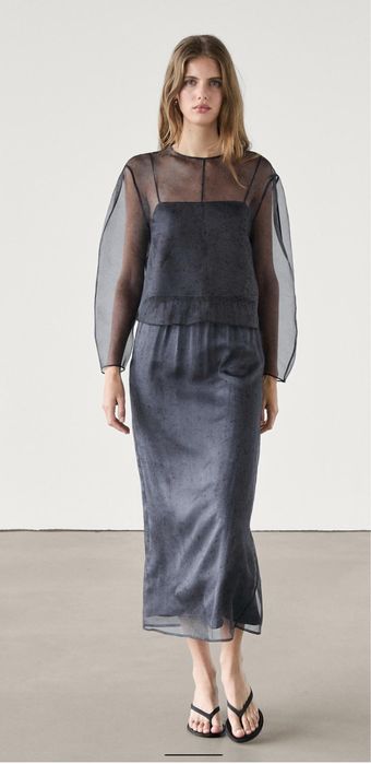 Юбка НОВАЯ, Massimo Dutti, шелковая, рр S