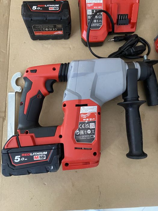 Milwaukee M18 set rotopercutor si polizor unghiular fabricatie 2023