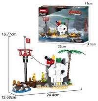 Set de constructie tip LEGO Pirate Treasure Island, 232 piese