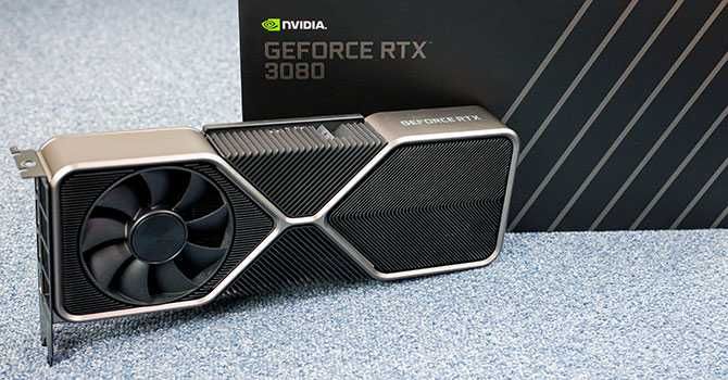 Видео карта GeForce RTX 3080 Founders Edition - Titanium and Black