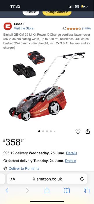 Mașină de tuns iarba Einhell