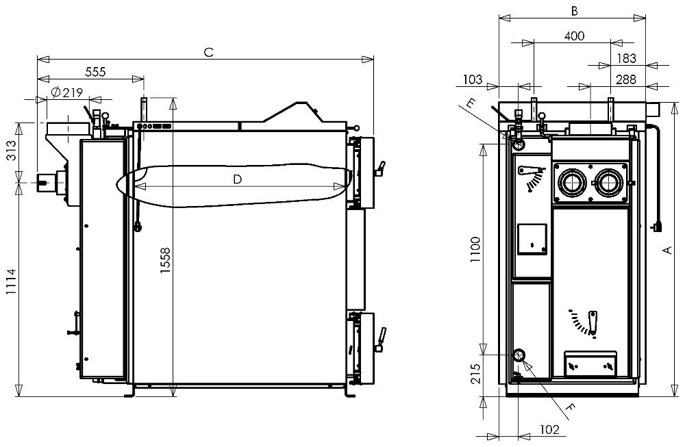 Ventilator cazan lemne Ferroli DP45