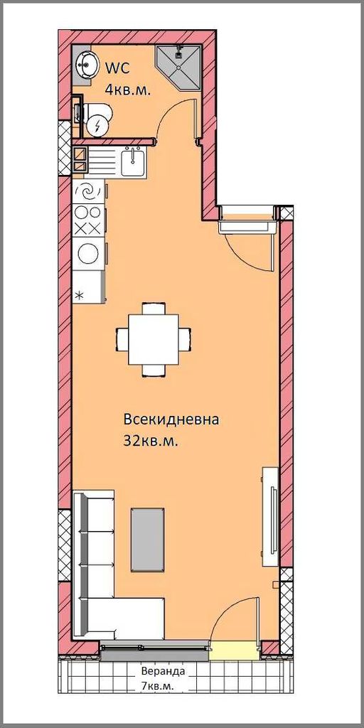Продава се Едностаен апартамент в Варна, Виница - 46 кв.м за 1400 €/кв.м - Снимка #1