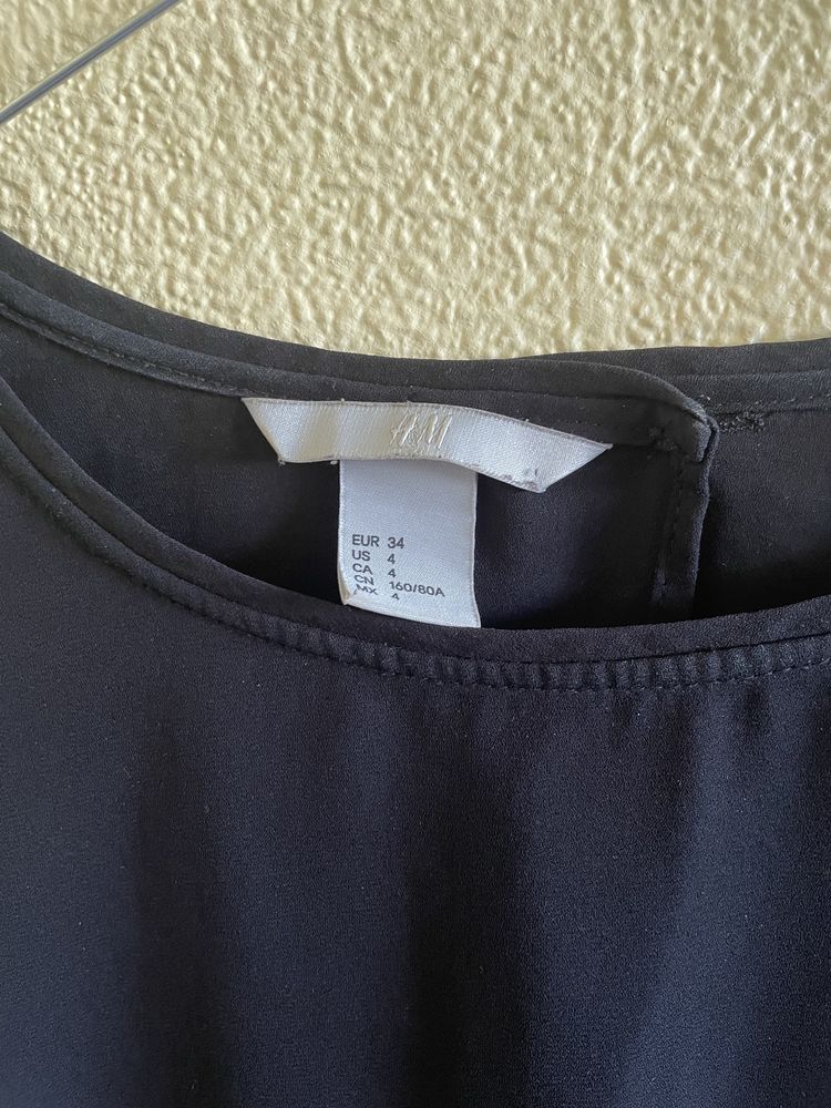 H&M черен потник, офис облекло