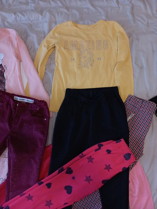 Клин , тениска , блуза ,дънки, яке, 6-7