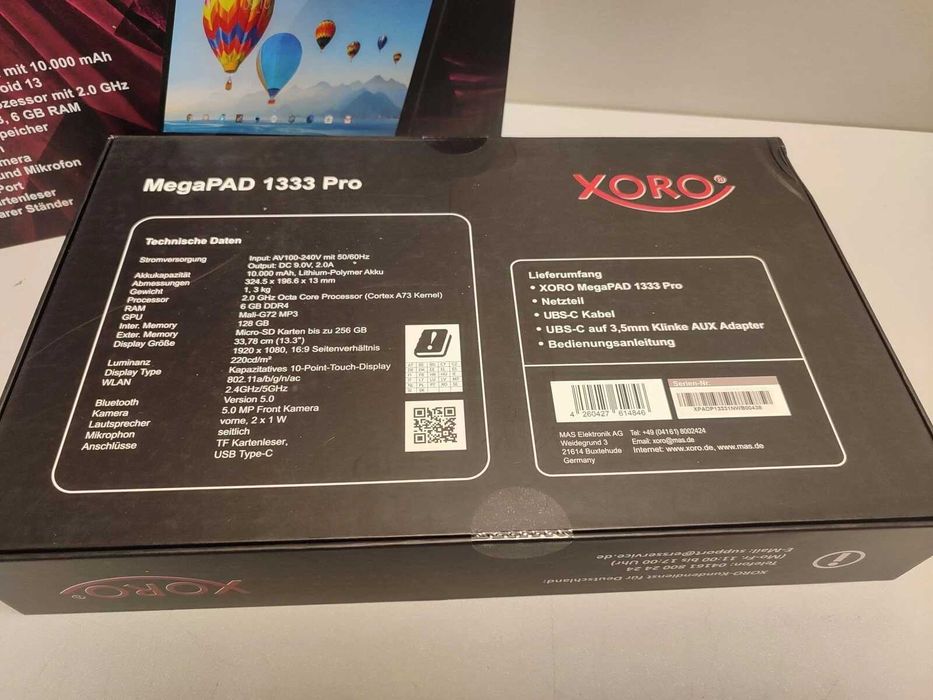 Мощен голям Таблет Xoro MegaPad 1333 Pro 13.3 инчa таблет 6GB 128GB