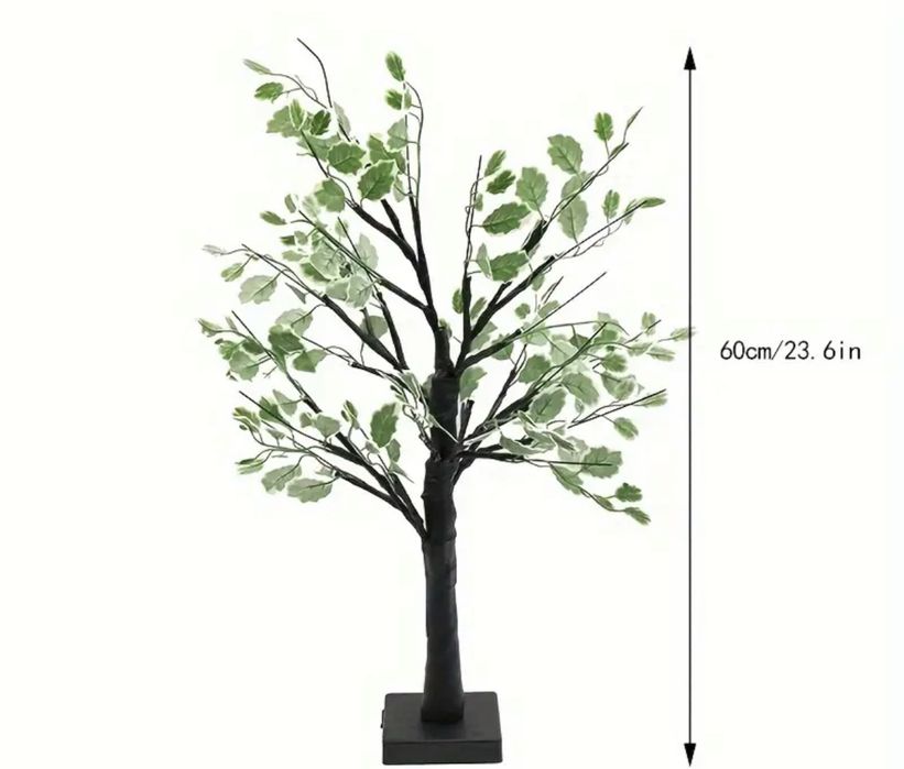 Pom copac led 60 cm pe Usb sau baterii