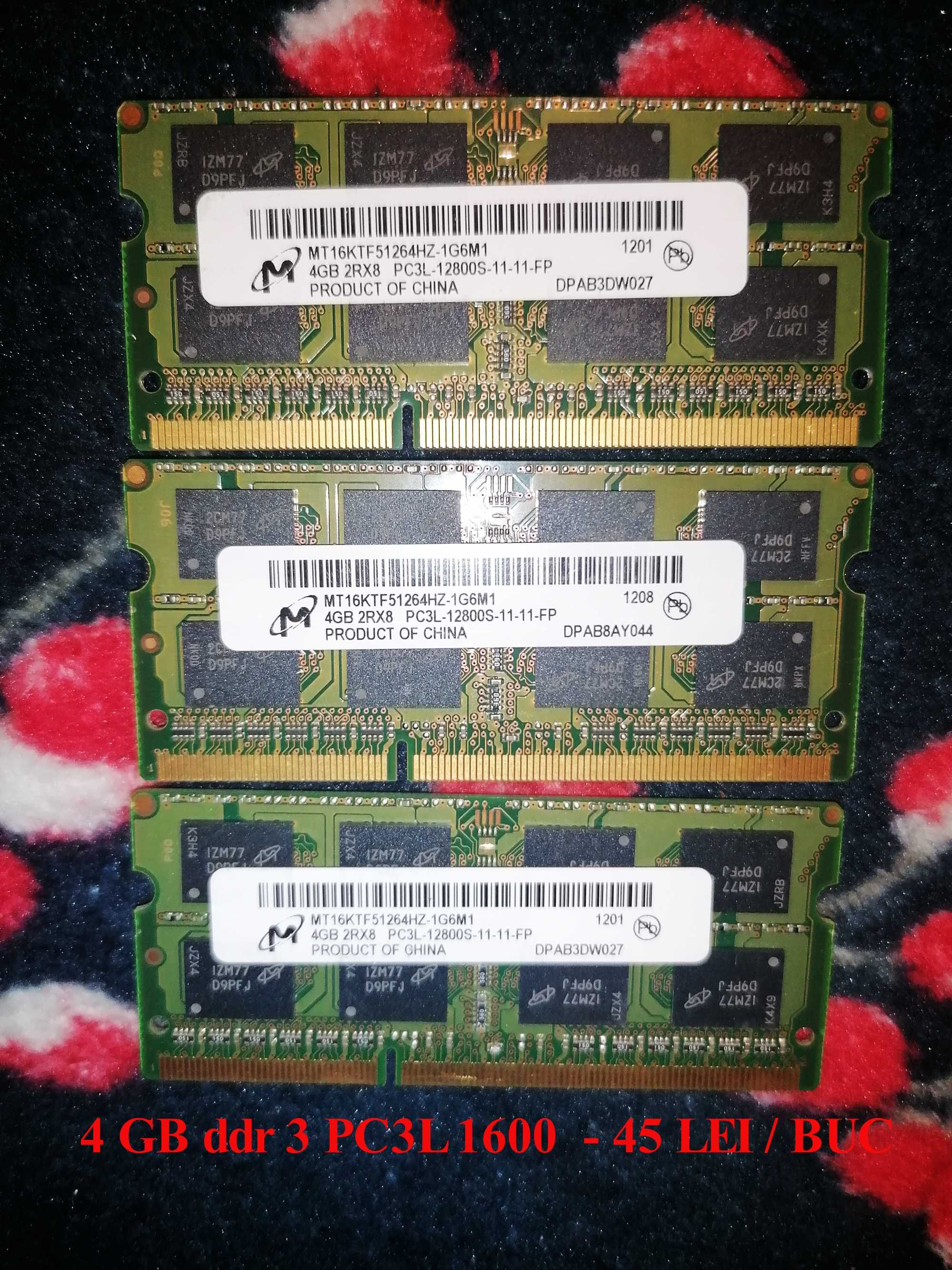 Memorii ieftine DDR 3 Pc3 sau PC3L