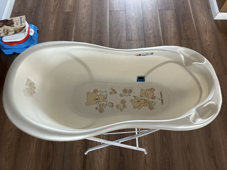Cadita de baie Tega Baby cu suport si termometru 102 cm