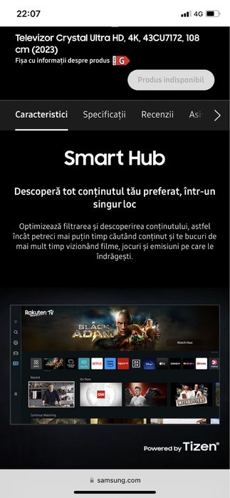 Televizor tv led Samsung 138 cm UHD 4k sigilat gatantie cutie 55”