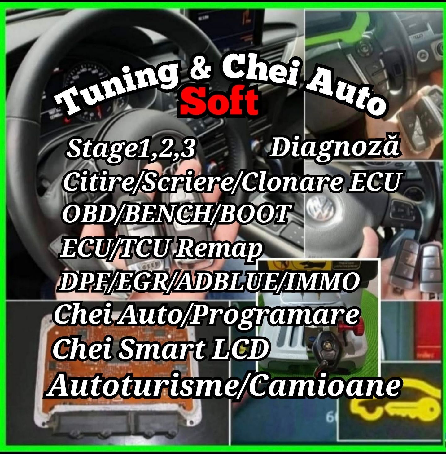 Chei Auto/Cip/Telecomenzi/Programare/Frezare Laemele/Chei Smart LCD