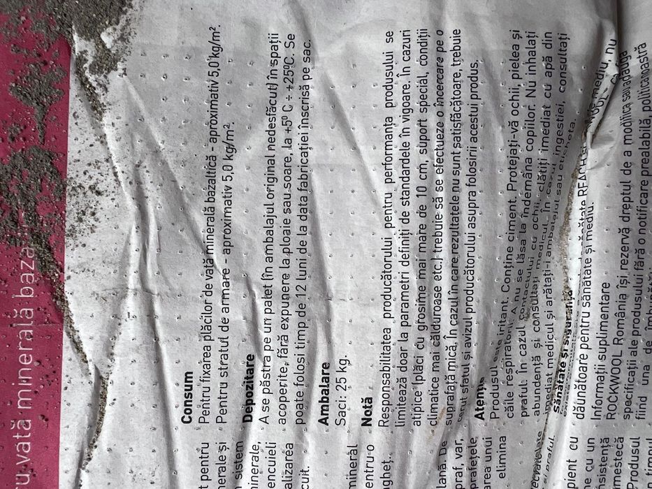 Adezic si masa de spaclu Rockwool Redart stoc disponibil 130 bucati