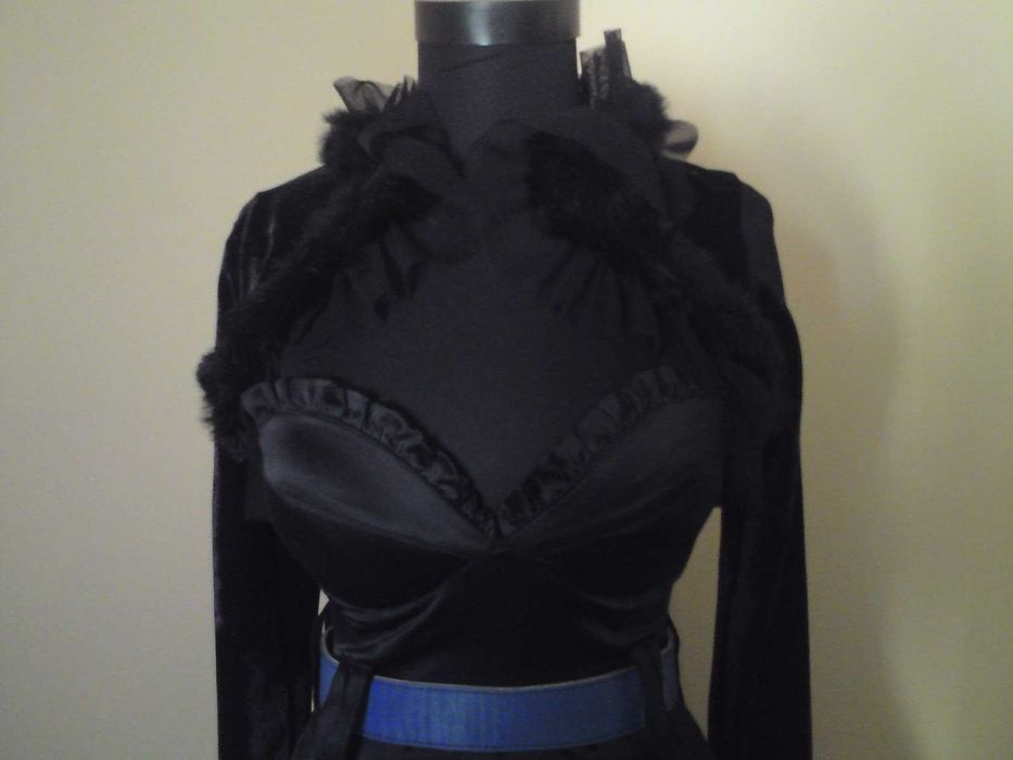 Rochie mexton neagră satinată superbă