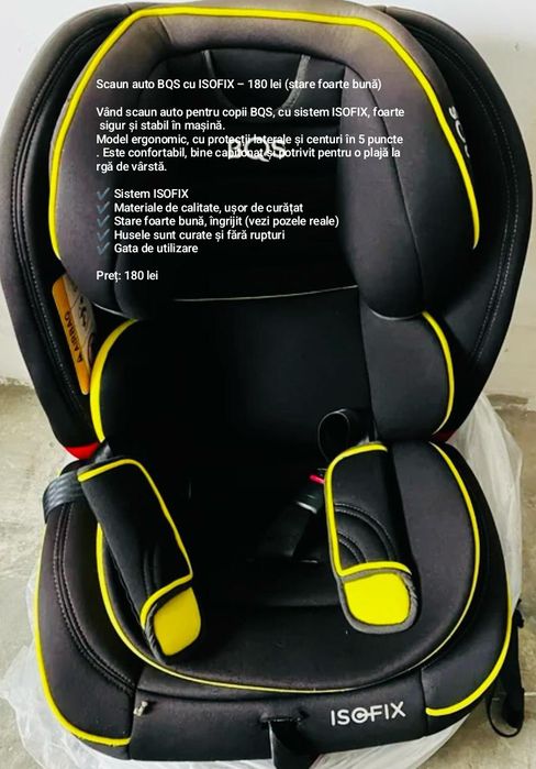 Scaun auto cu Isofix
