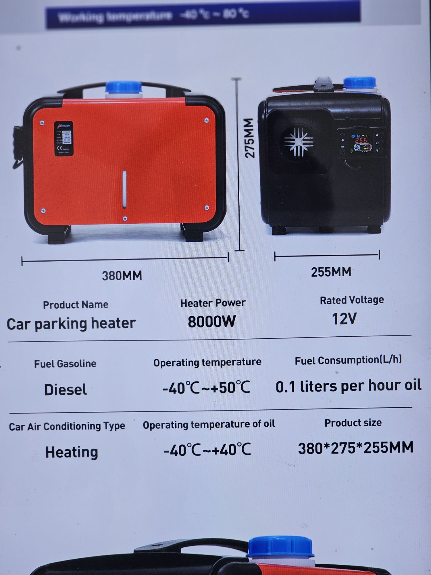 Incalzitor aer auto diesel