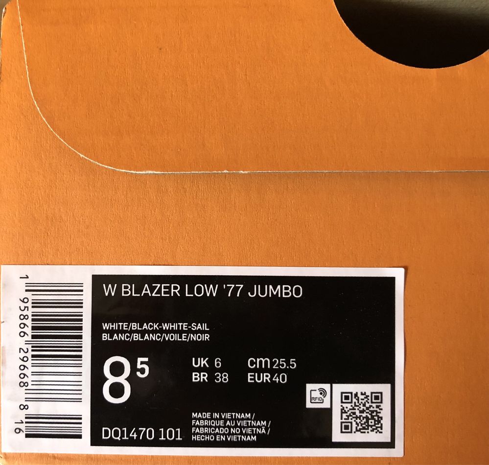 Nike Blazer Low '77 Jumbo ОРИГИНАЛНИ дамски маратонки - 37,5/39