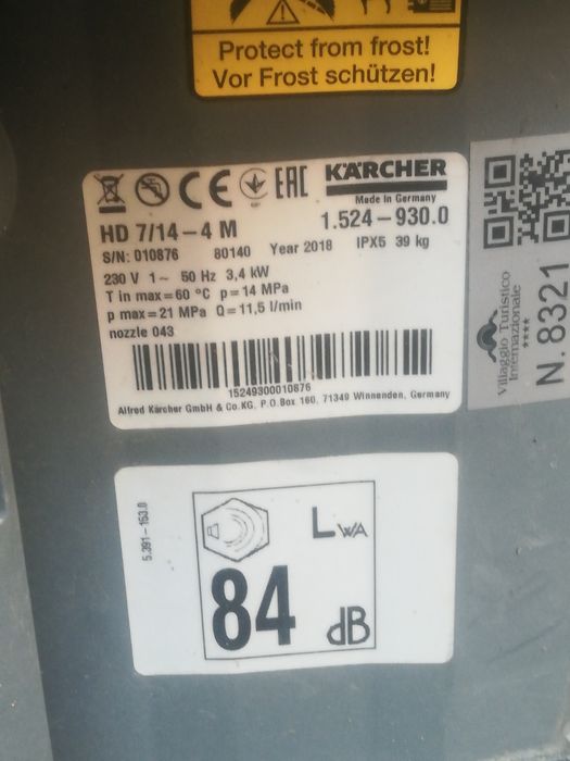 Водоструйка водоструйки karcher hd5/15 hd6/15 hd7/14 hd650