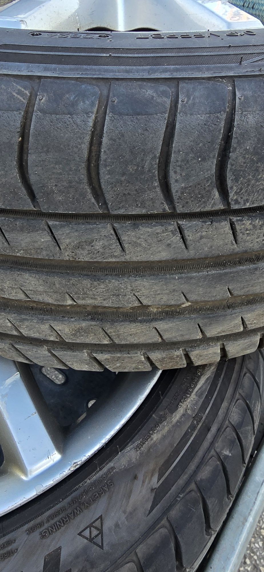 Джанти 5 112 17 ки, MERCEDES 225 45 17 гуми дот 24г. оригинални  алуми