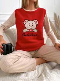 Pijama călduroasă, cu ursuleț, de Valentine's day