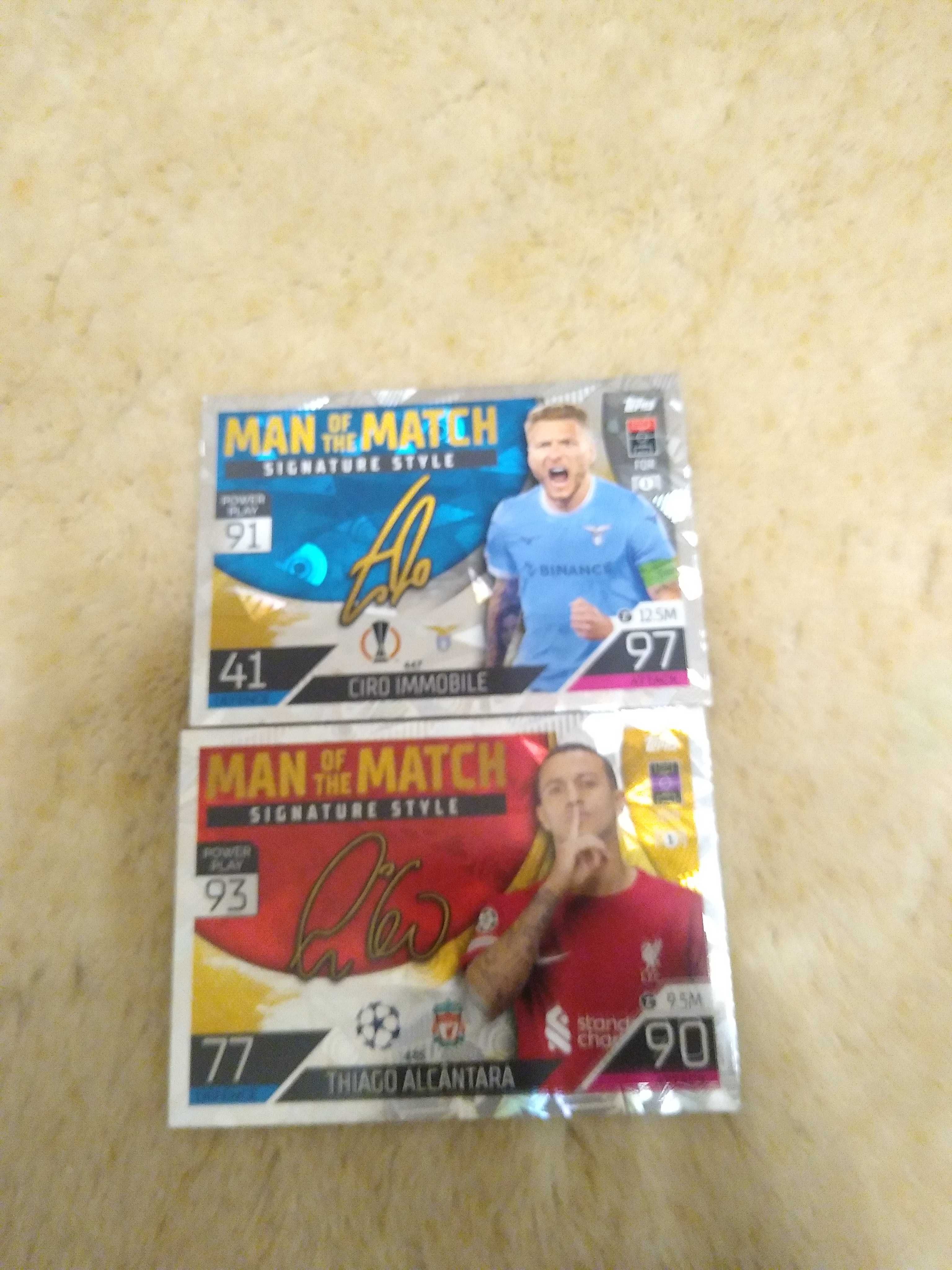 6 carduri FIFA Match Attax, semnături jucatori