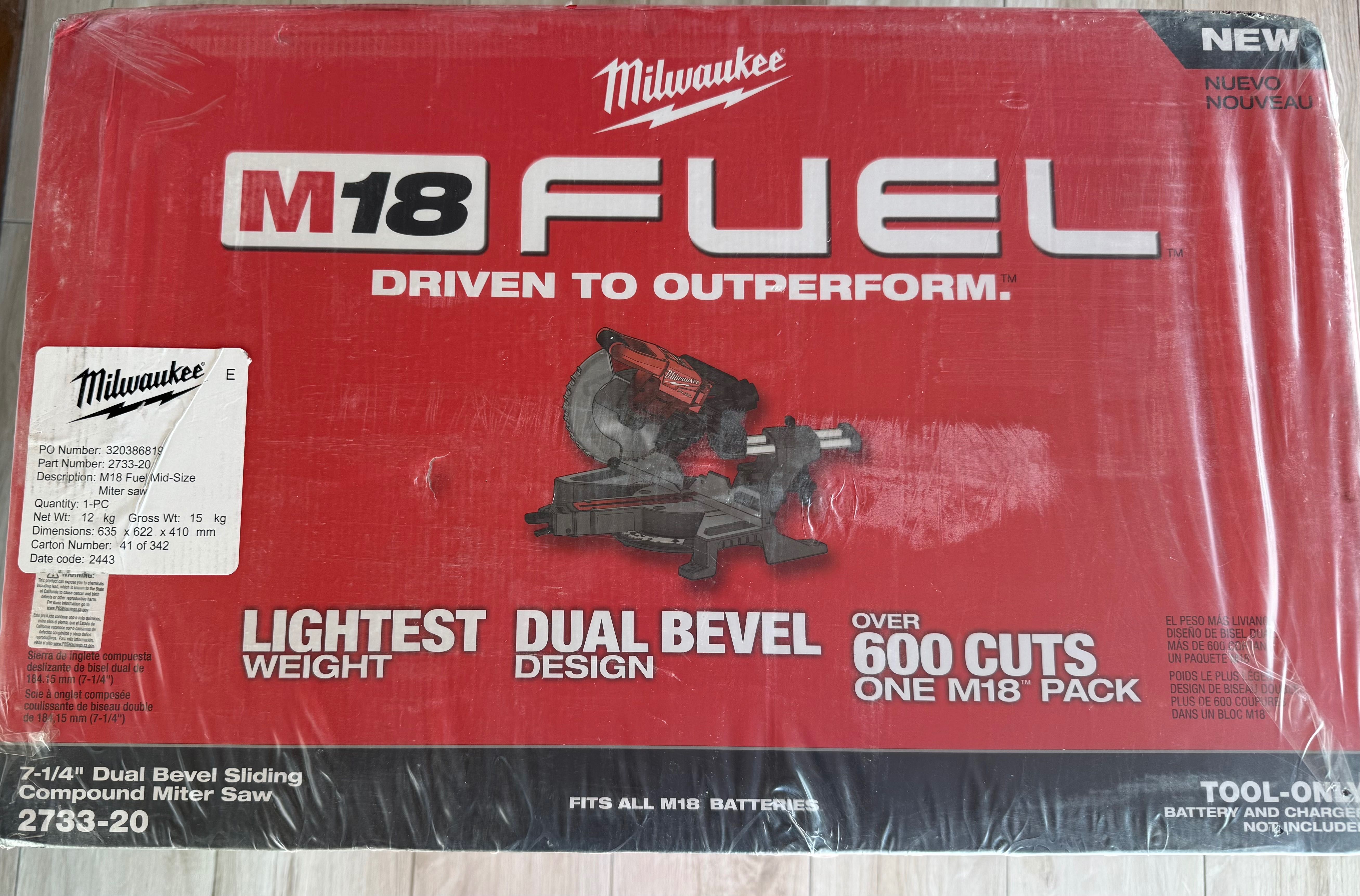 Акумулаторен потапящ циркуляр с герунг Milwaukee 18 V, 184 мм