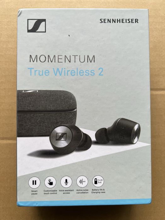 Casti audio In-Ear Sennheiser Momentum True Wireless 2, ANC, Negru