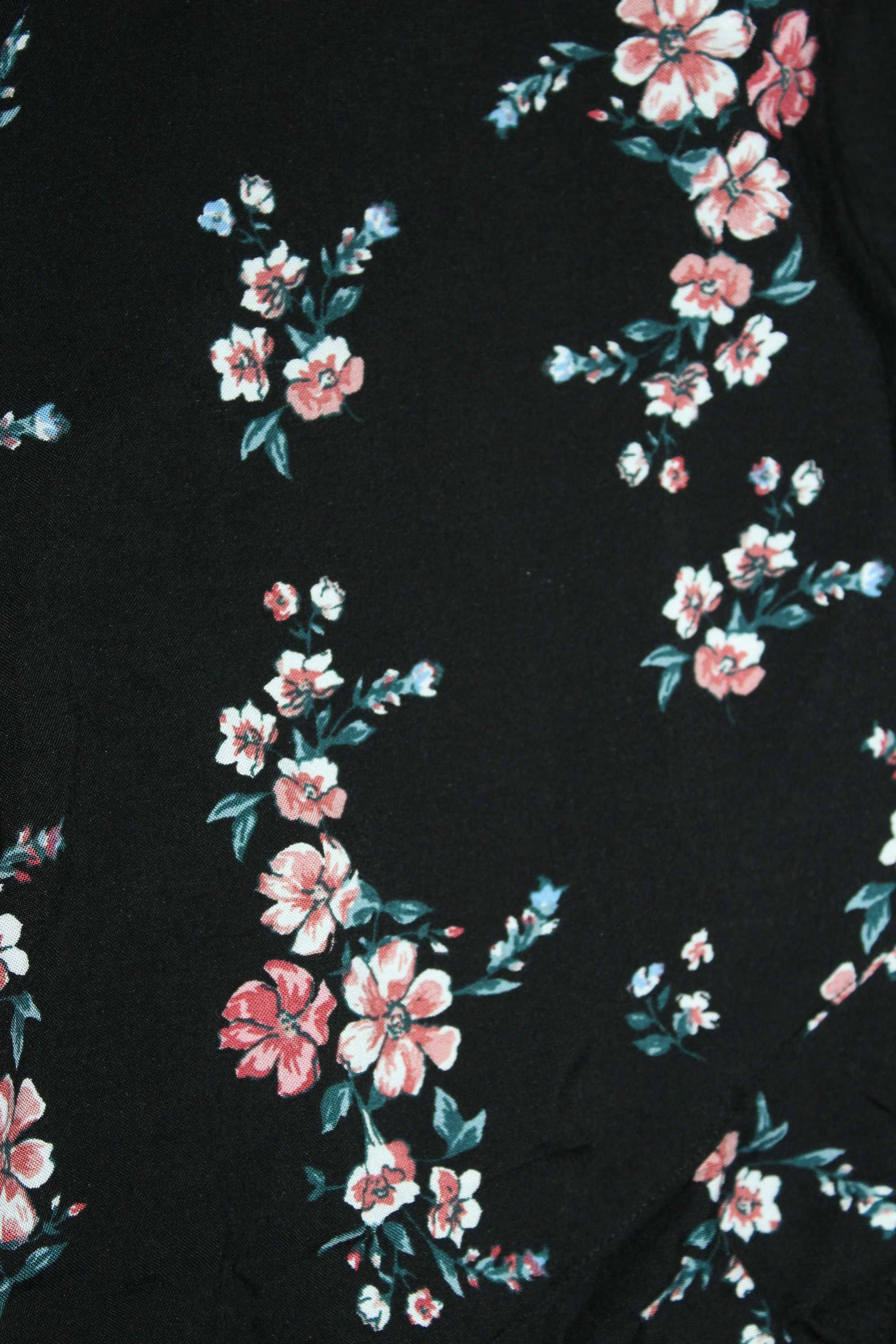 Rochie neagra cu imprimeu floral H&M