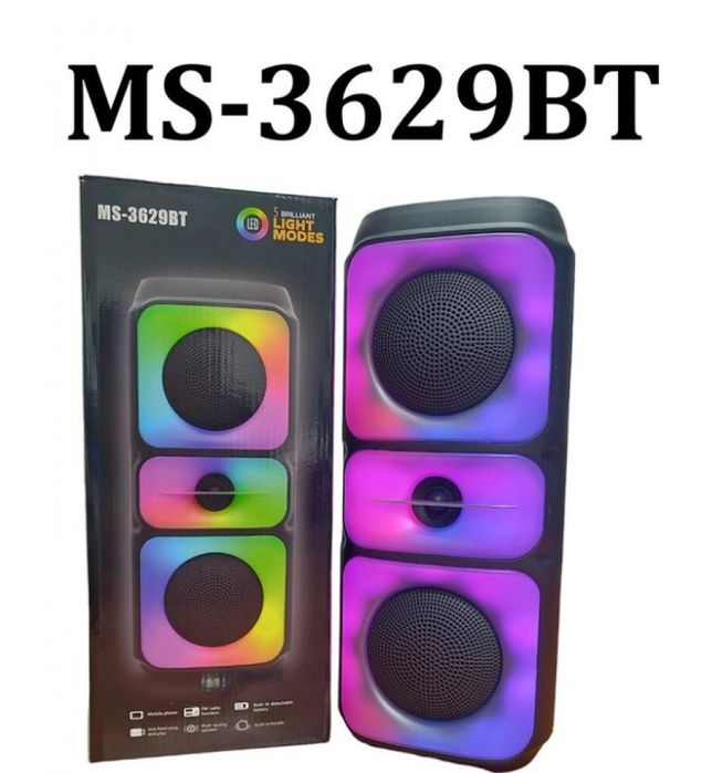 Мощна 4-инчова безжична тонколона с караоке функция MS-3629BT