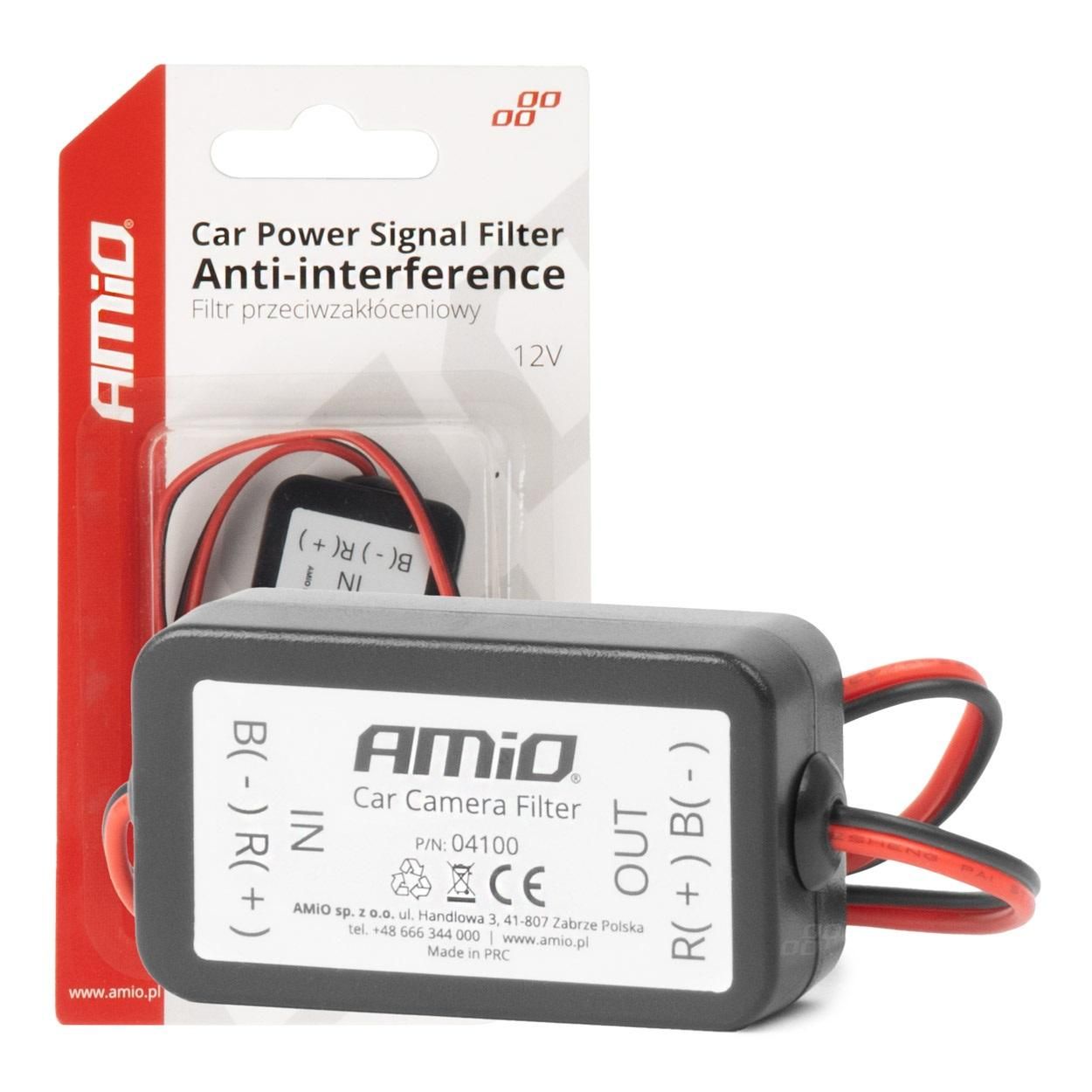 автомобилен филтър против смущения 12v amio-04100