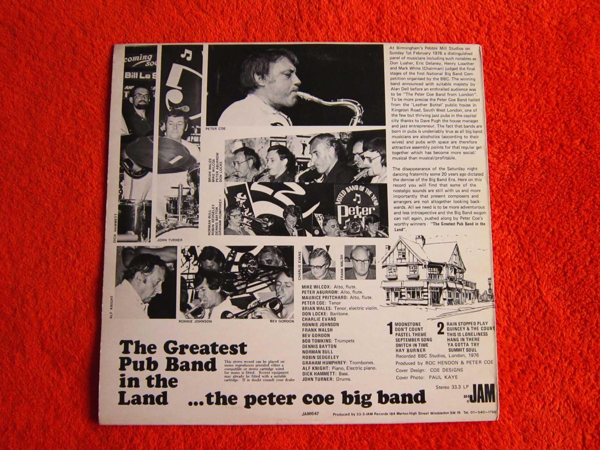 rar autografe jazz Peter Coe Big Band-The Greatest Pub Band In TheLand