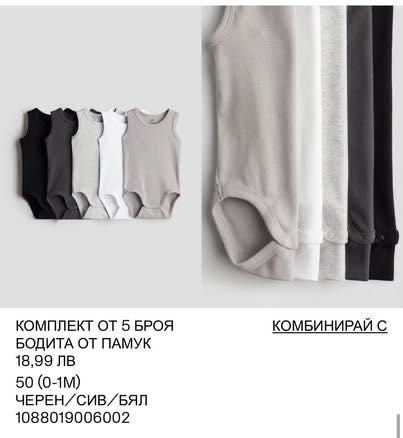 Дрешки за новородено на H&M