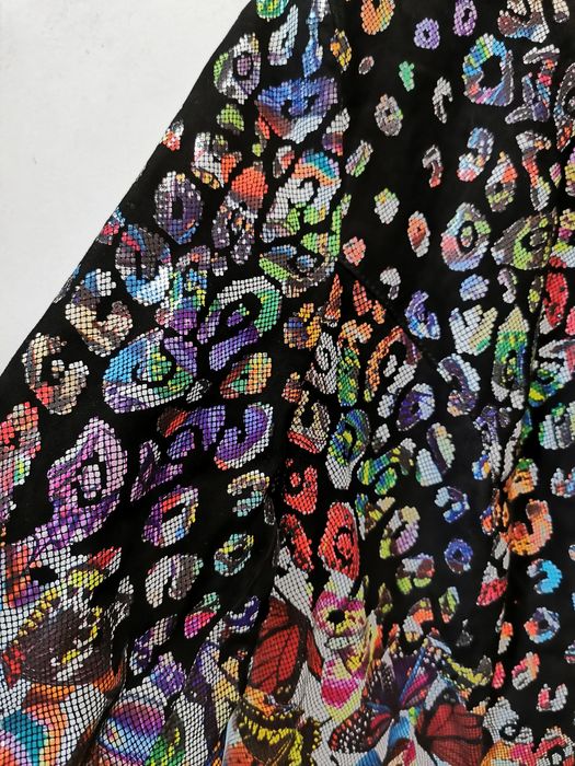 Jacheta/geaca din piele naturala printata cu tehnologia laser, Noua