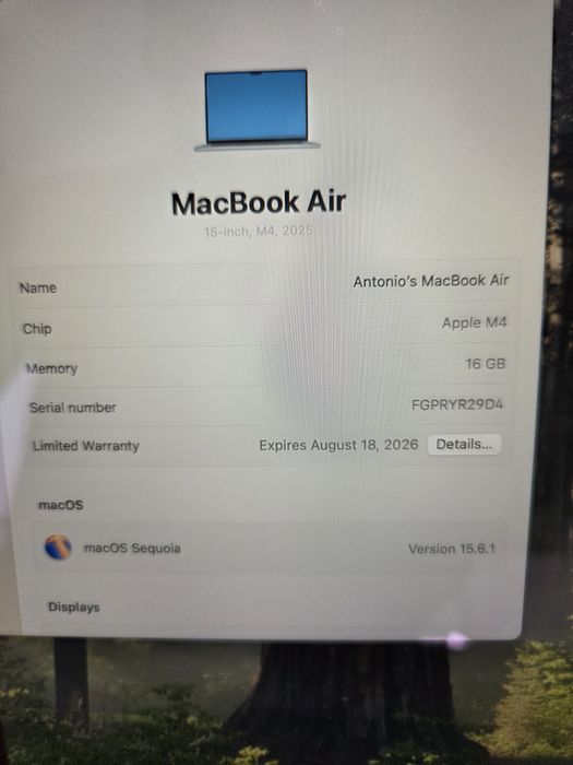 Macbook Air 15 M4 2025