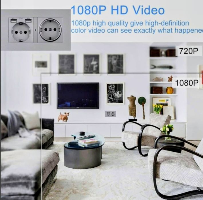 Скрита шпионска Wifi камера в двоен контакт с USB